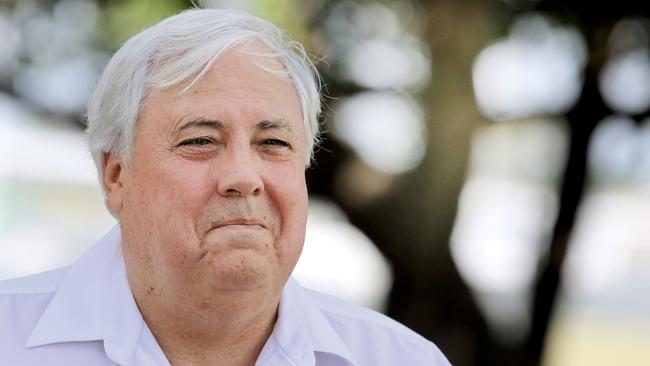 Clive Palmer pictured at Paradise Point near his Sovereign Island home. Pic by Luke Marsden.