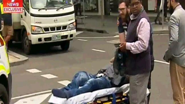 The man was taken to hospital with serious injuries. Picture: Channel 7