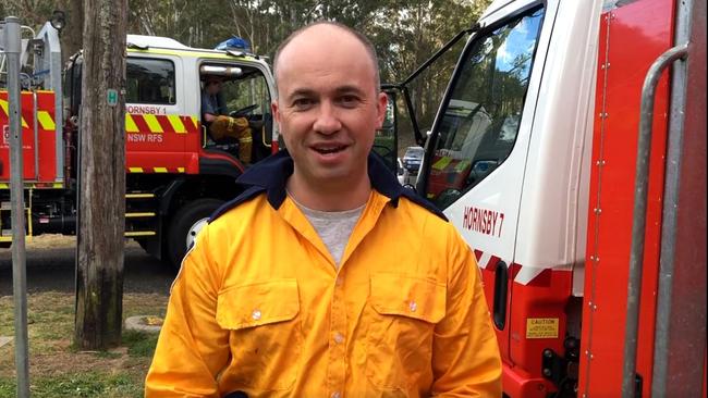 NSW Environment Minister Matt Kean during RFS training. Picture: Facebook