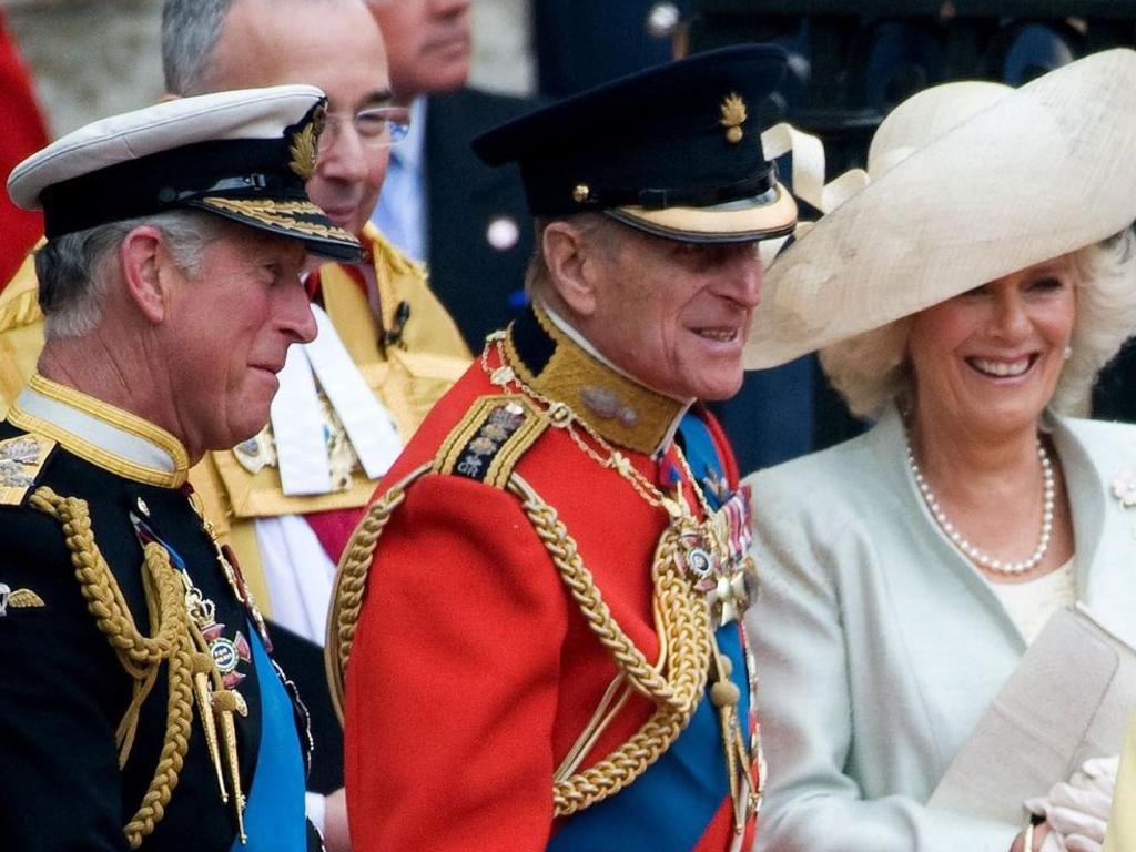 Prince Charles and the Duke of Edinburgh with Camilla, who is said to have decided to forgo the title of ‘Queen’ and instead be ‘Princess Consort’ on Charles becoming king.