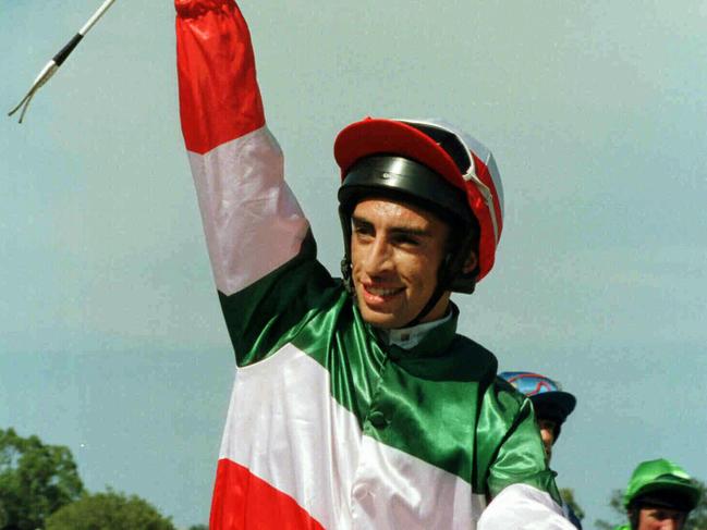 Horseracing - racehorse Testa Rossa ridden by jockey Eddie Cassar after winning Magic Millions race on the Gold Coast Jan 1999. a/ct