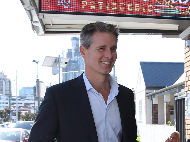 06/05/2022. Labor candidate for Parramatta Andrew Charlton, out campaigning, talking to locals in Harris Park in Sydney's western suburbs, locally known as little India. Britta Campion / The Australian