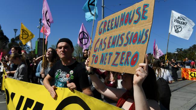 Climate change protesters are promising a “spring rebellion”. Picture: AAP