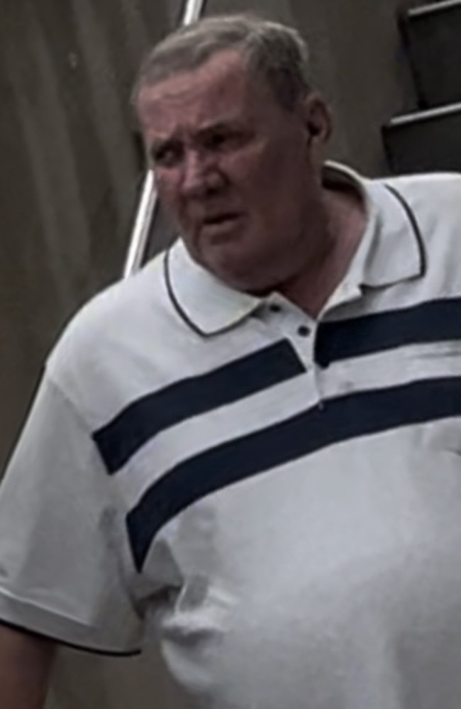 Lyall Tadman, 65, leaving Beenleigh Magistrates Court