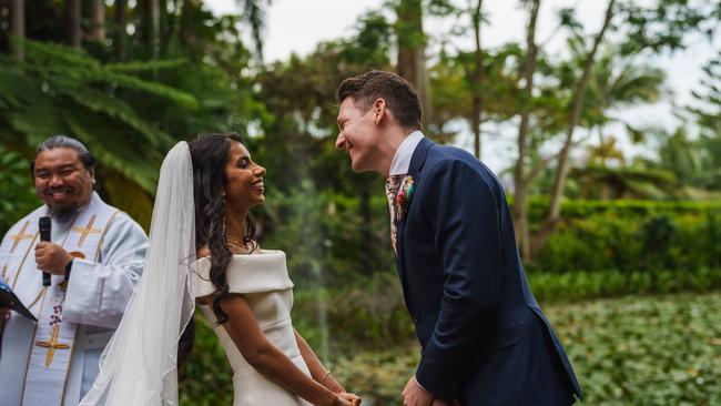 The wedding of Priyena Singh and Matthew Winterbottom. Picture: Daniel Vistar