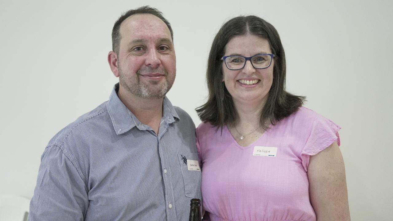 Quentin and Melissa Ziarno at the Mort and Co Lawn of Fame award night at The Lighthouse Toowoomba on January 31, 2025.