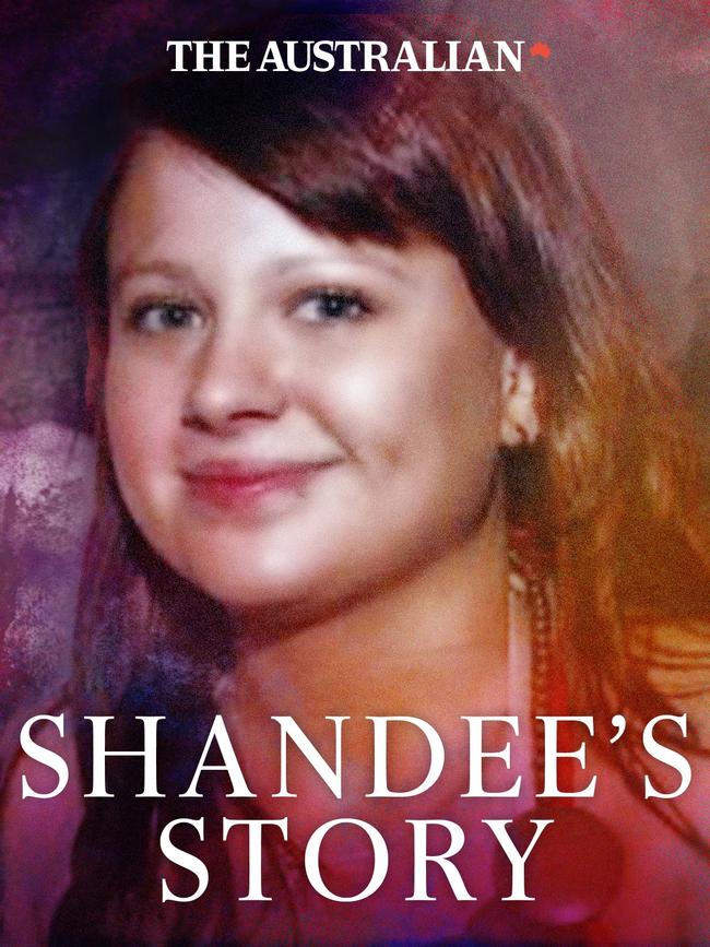 Artwork for podcast by Hedley Thomas called 'Shandee's Story'.