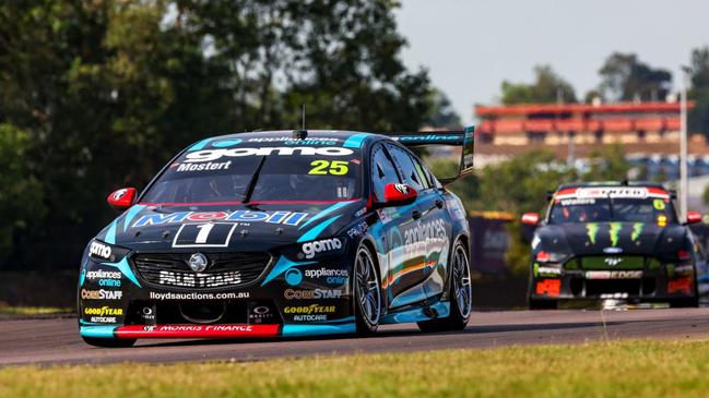 Chaz Mostert wins Race One of the Merlin Darwin Triple Crown at Hidden Valley. Picture: Mark Horsburgh