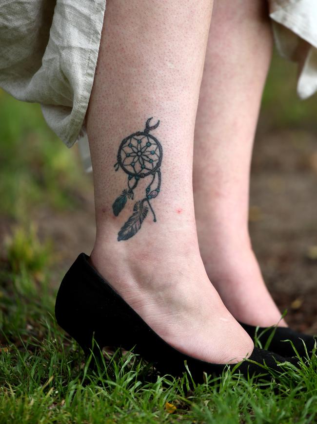 A close-up of the tattoo. Picture: Toby Zerna