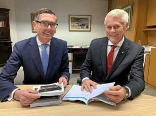 2020 VISION: NSW Treasurer Dominic Perrottet with Tweed MP Geoff Provest. Picture: Supplied