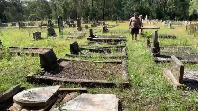 Destruction at The Bight Cemetery