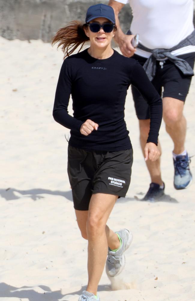 Australian-born Queen Mary of Denmark was spotted by photographers at Bronte Beach in Sydney yesterday. Picture: Matrix