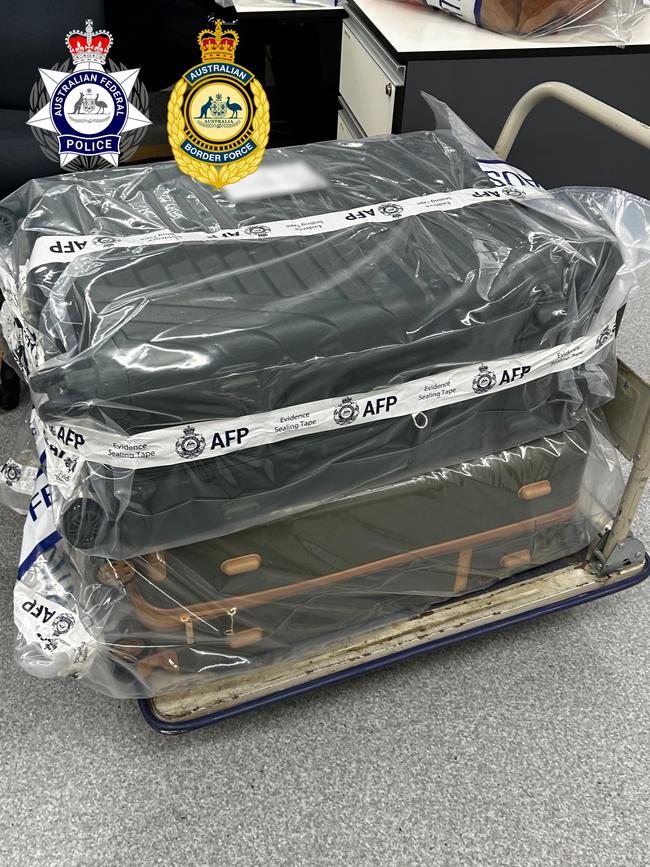 Drugs were allegedly found in these suitcases. Picture: AFP