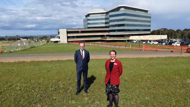 Dr Lachlan Henderson, Group Chief Executive, Epworth HealthCare &amp; Leonie Lloyd, Executive General Manager, Epworth Geelong. Picture: David Smith