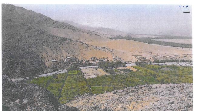 The village of Darwan, in Afghanistan, where Mr Roberts-Smith denies he kicked a shepherd down a ‘cliff’ - a claim published by Nine.