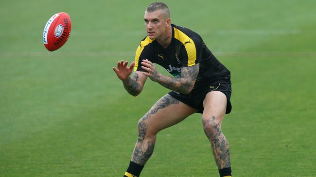 Richmond superstar Dustin Martin training. Picture: RichmondFC