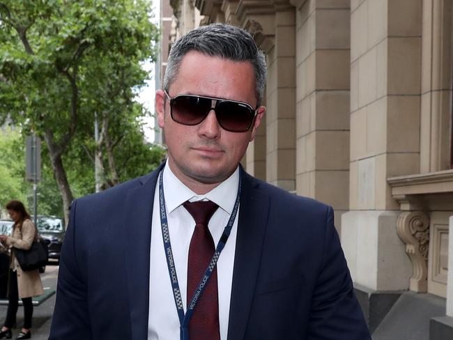 08/11/2018 Detective Senior Constable Murray Gentner leaves Supreme court on day 1  of James Gargasoulas trial over the Bourke St rampagePicture : David Geraghty / The Australian.