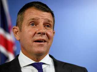 GONE: NSW Premier Mike Baird announced on Thursday that it was time to hand over the reins to a new premier for the state. Picture: PAUL MILLER-AAP