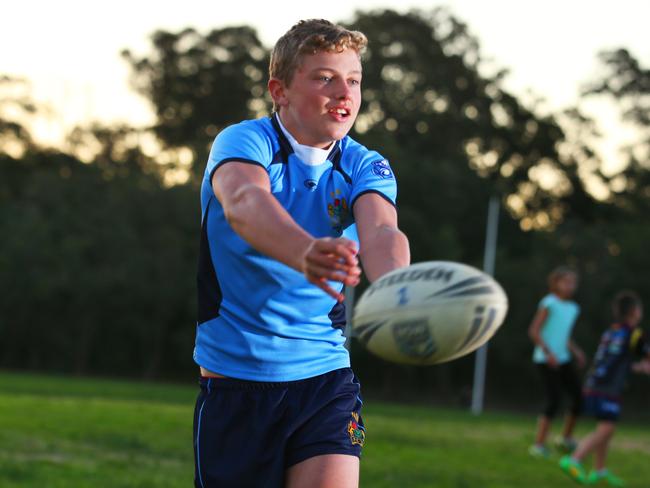 Patrick Spence enjoyed playing at fullback for NSW Primary Schools. .