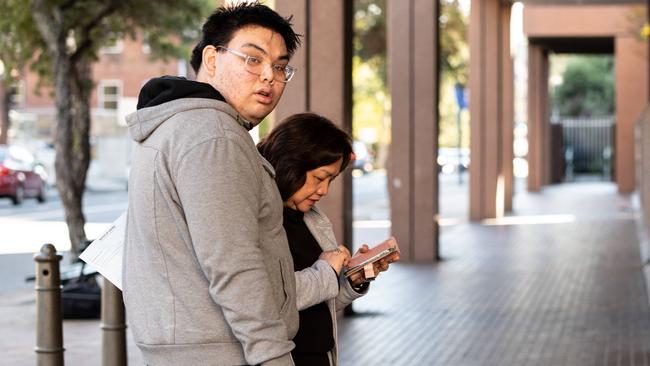 Franzric Lara leaves Parramatta Local Court on Wednesday. Picture: Monique Harmer