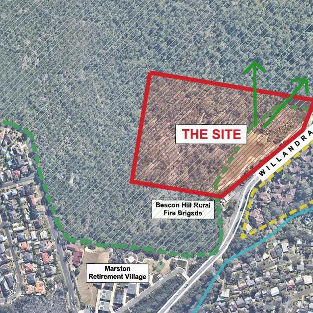 Critics say the sit of the proposed seniors living complex is bushfire prone. Picture: Supplied