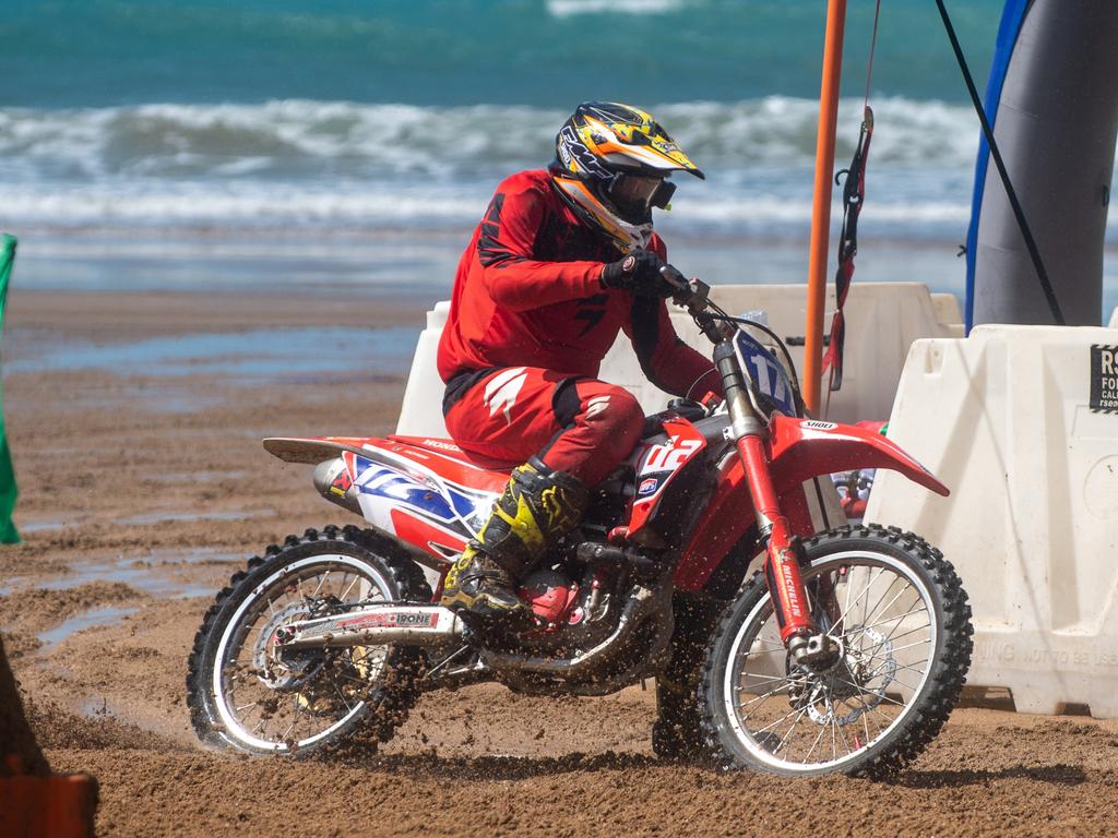Peter Jerkic at Motorcycle Beach Races at Grasstree Beach Sunday 27 August 2023 Picture: Michaela Harlow