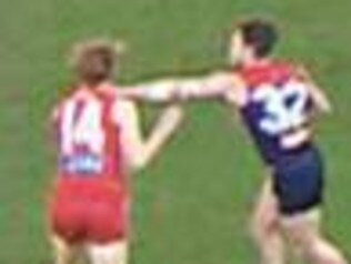 Demons Tom Bugg's hit on Swans Callum Mills