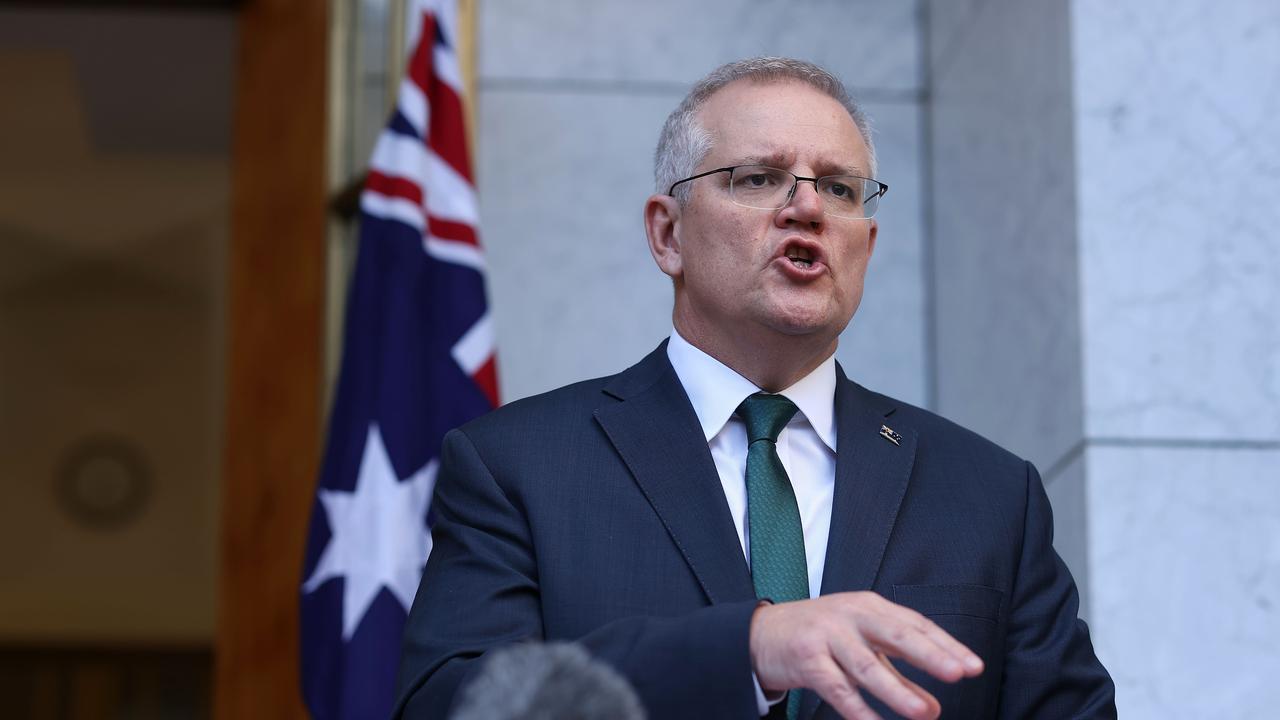 Prime Minister Scott Morrison said 10 million Moderna doses had been scheduled to arrive this year. Picture: NCA NewsWire / Gary Ramage