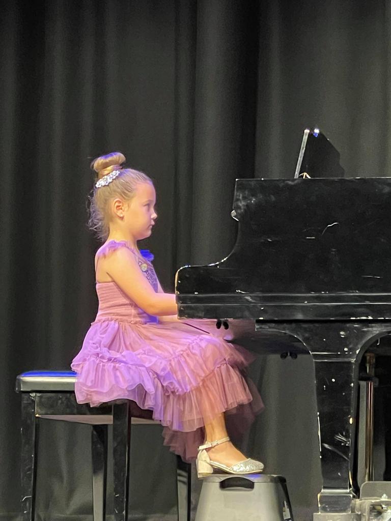 Ivy Land at the Gladstone Eisteddfod in the First Year/First Instrument - Piano 6 years and under section on Tuesday.