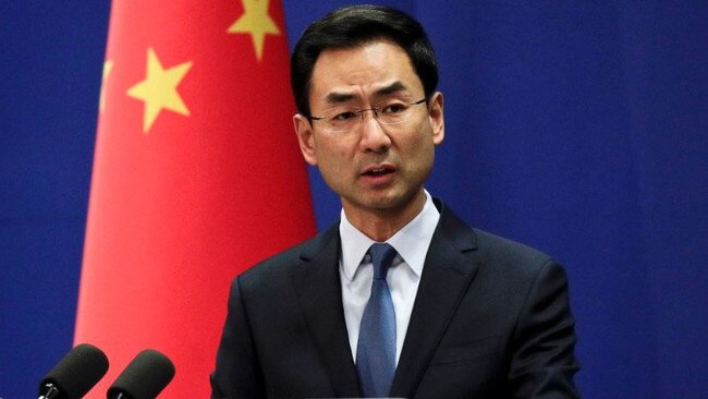 Chinese Foreign Ministry spokesman Geng Shuang. Picture: AP