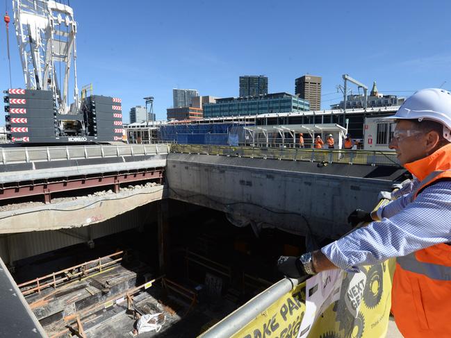 Minister for Transport Andrew Constance provide an update on the Sydney Metro construction. Photo Jeremy Piper