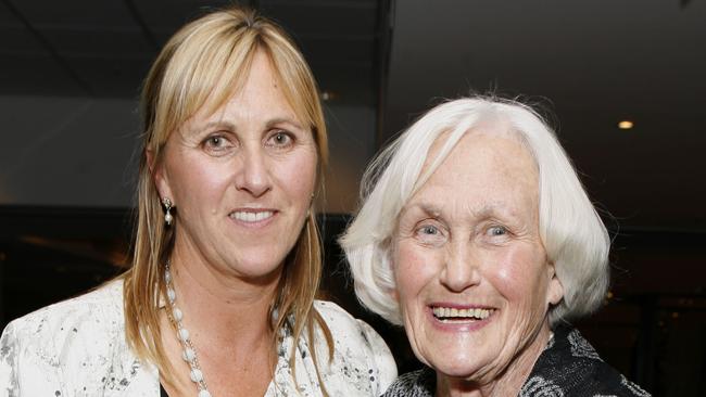 Women of Carlton – Dinner with the Boys. Judy Mullen, President of Women of Carlton, with her mother Vivienne Kerr – Number 1 Carlton ticket holder.