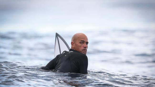 American surfing pro Kelly Slater posted a tribute to Chris Davidson on Instagram. Picture: Ryan Pierse/Getty Images