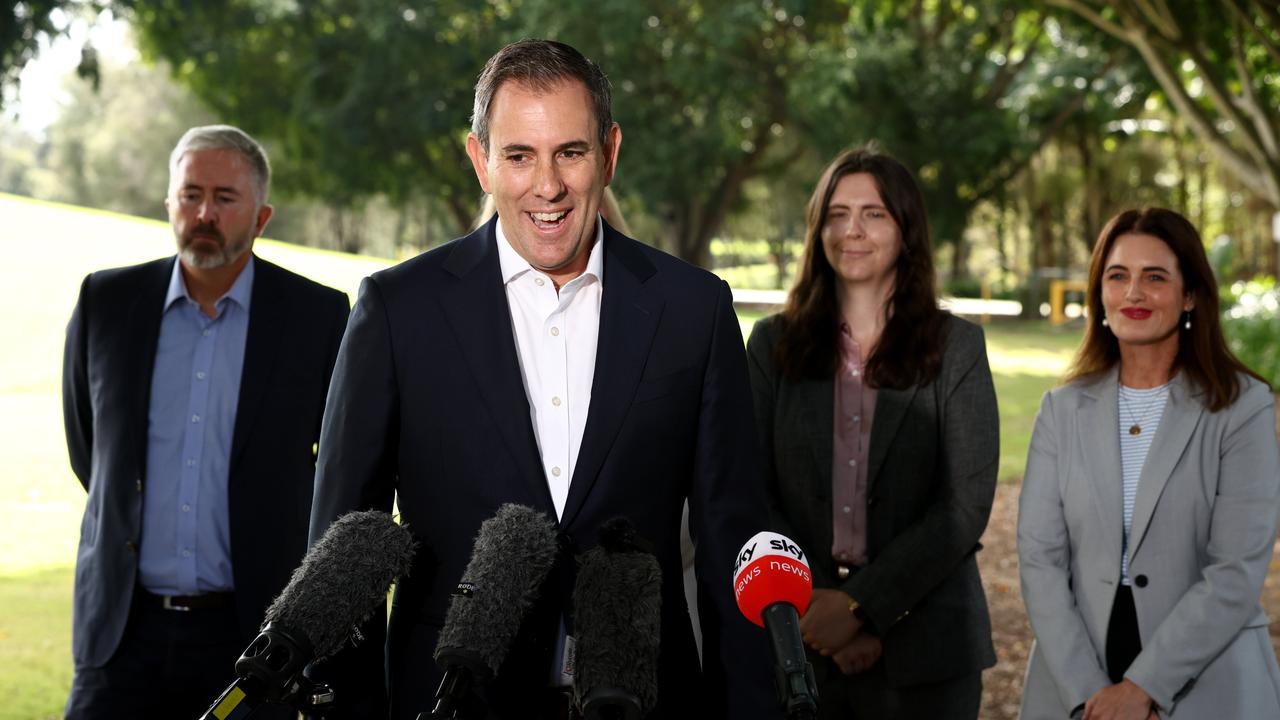 Mr Chalmers announces the pay rise submission at Strathpine. Picture David Clark