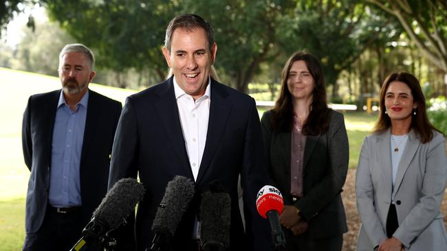 Mr Chalmers announces the pay rise submission at Strathpine. Picture David Clark