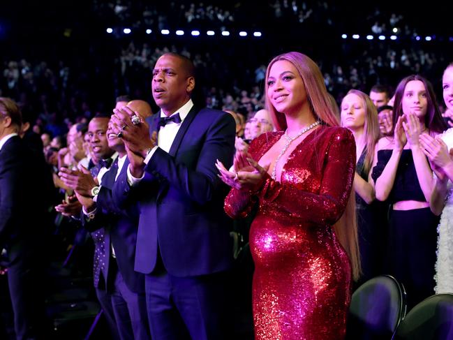 Jay-Z and Beyonce during The 59th GRAMMY Awards at STAPLES Center on February 12, 2017 in Los Angeles, California. Picture: Getty