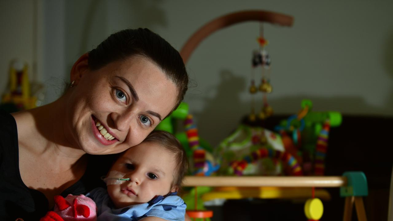 Ashleigh McCosker with her daughter Ruby Boston at 18 months.