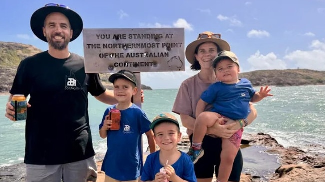 A crowdfunding campaign to help the family of David Hogbin who was eaten by a crocodile at the Annan River on Saturday, August 4 has raised more than $100,000. The Newcastle doctor is pictured here at Pajinka with kids and partner Jane. Picture: Gofundme