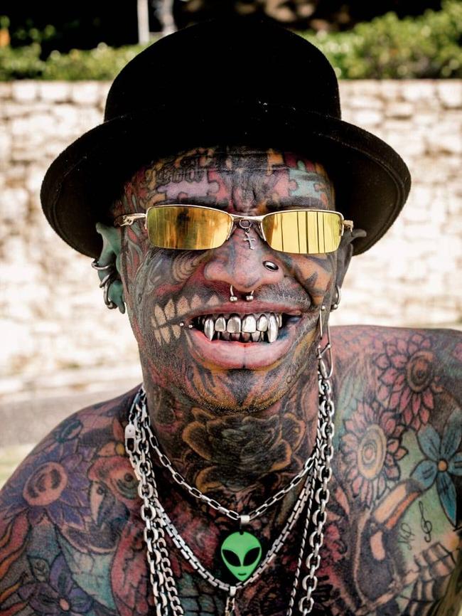 Even his gums are inked. Picture: mediadrumworld.com/@marcelobboy