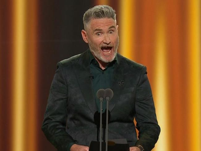 Hughes was a presenter at last year’s awards show. Picture: Channel 7