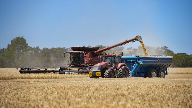 Last season’s bumper grain harvest has intensified demand for new machinery, with some grain growers and contractors anticipating another potentially strong season ahead. Picture: Zoe Phillips