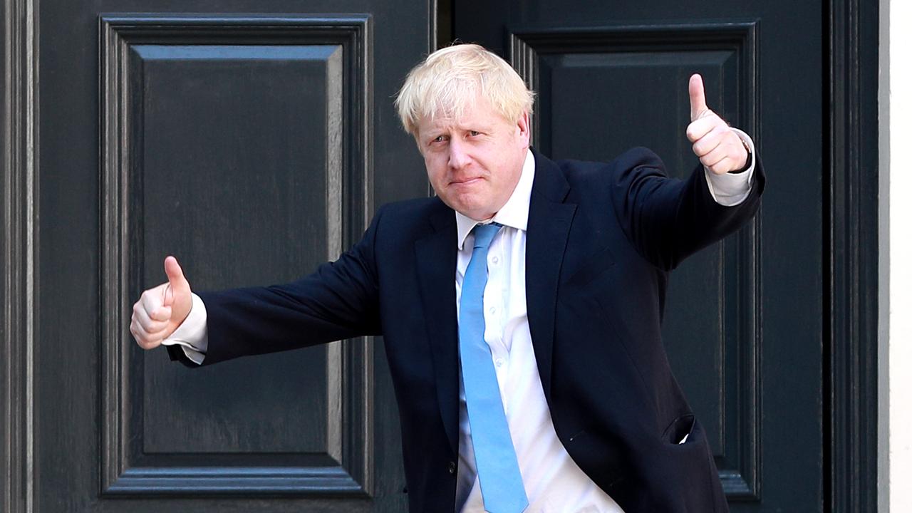 Boris Johnson, pictured here in 2019 celebrating being elected Conservative party leader and Britain’s next Prime Minister. Picture: Getty Images