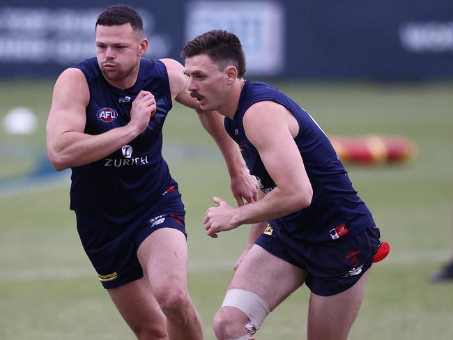 Jake Lever says Steven May is a certainty to play in the grand final. Picture: Michael Klein