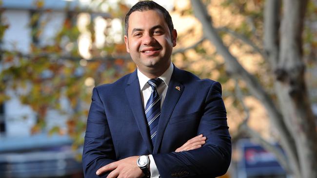 Houssam Abiad as Adelaide deputy lord mayor in 2015.