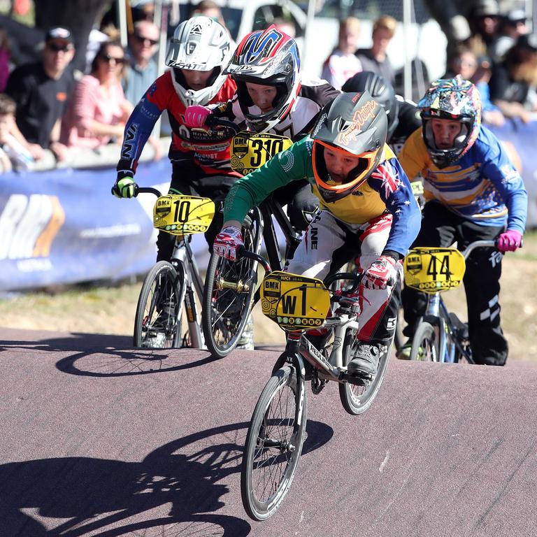 Nerang BMX national series this weekend. Photo of 9yrs boys final. Photo by Richard Gosling