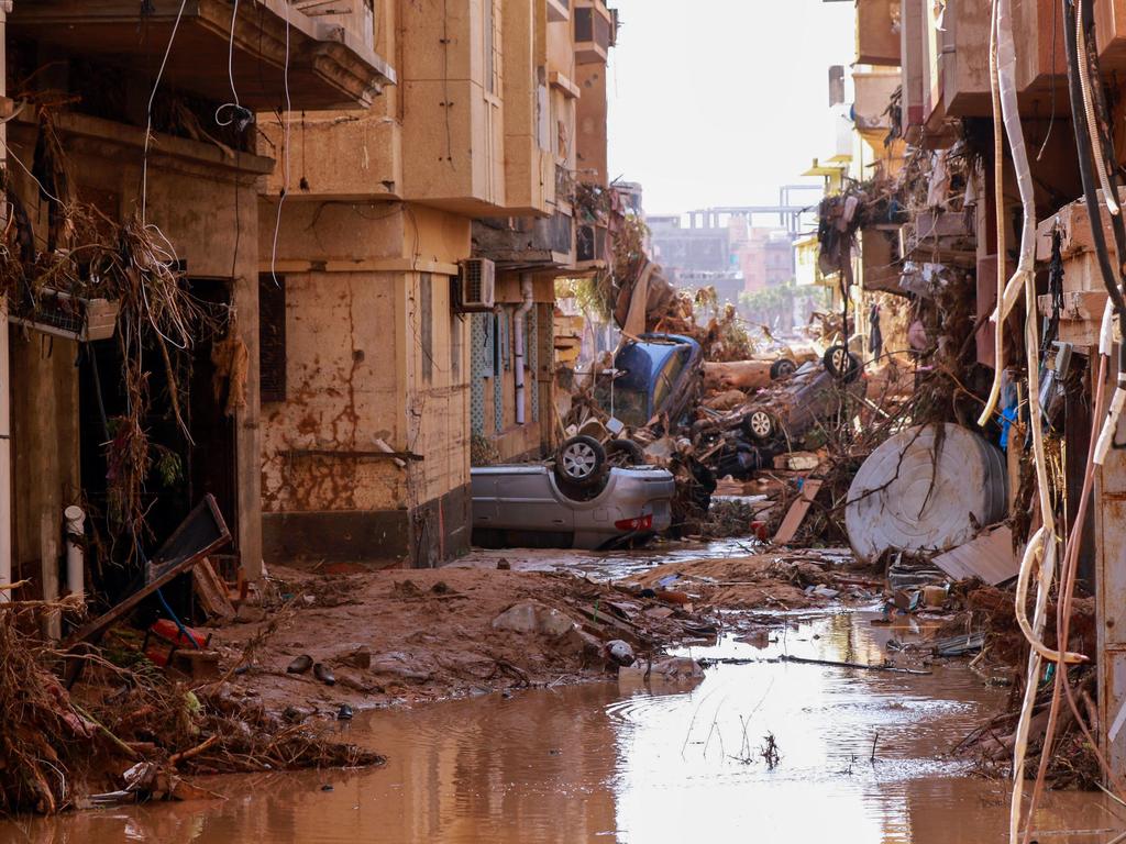 Calamity in Derna. (Photo by AFP)