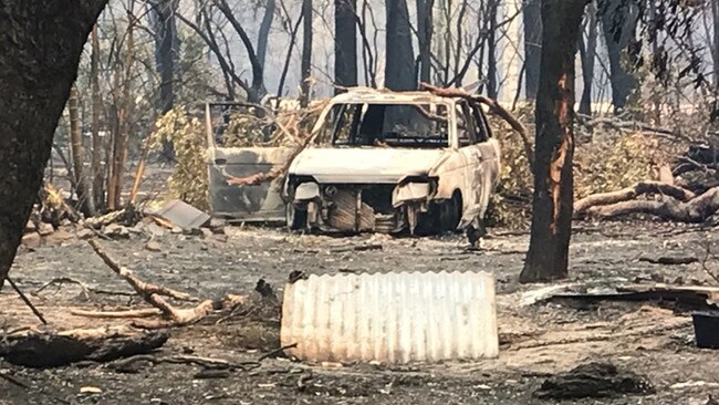 Bushfires at Deepwater have razed building and destroyed property. Picture: Chris Clarke