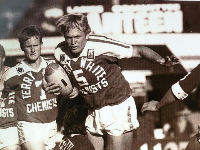 Shane Knuth playing for the Redcliffe Dolphins. Pic Darren England.