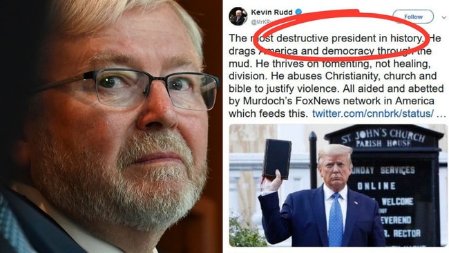 Kevin Rudd's future as Australia's ambassador to the US is in question – and it seems he knows it.