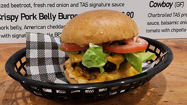 St Helens pair Anton Wiesmann and Bibi Rajahodi have opened Tas Burgers at Invermay. Picture: Facebook